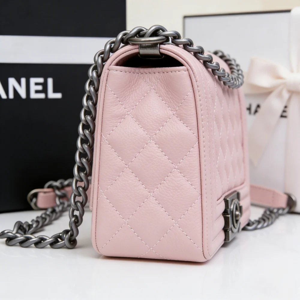 <AUTHENTIC>Chanel Medium Flap Bagin Light Pink - Picture 5 of 6